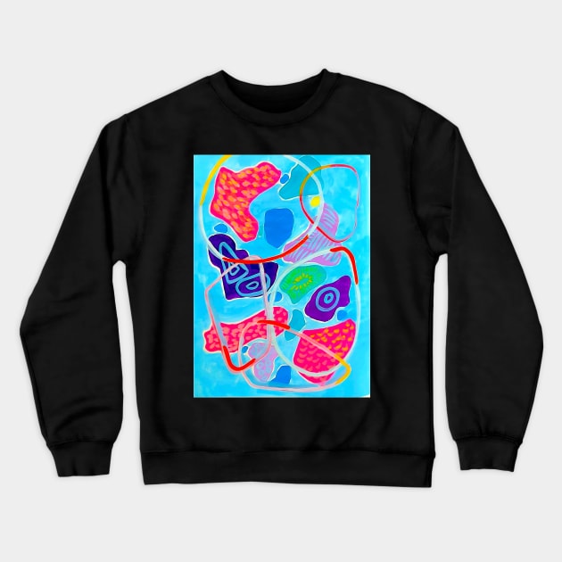 blue abstract Crewneck Sweatshirt by terezadelpilar